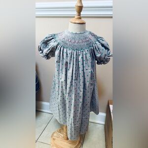 Rosalina Collection Polka Dot Smocked Dress